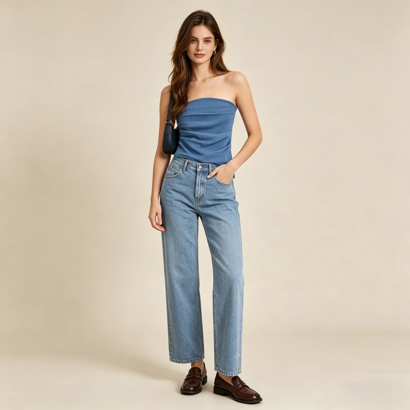 Tops Women Top Strapless Solid Y2k Streetwear Elegant Pleated Split Casual Slim Fit Sexy Vests Party Night Beach 2026 Summer