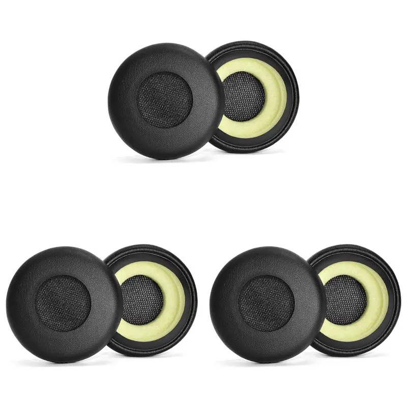 AEF1-3Pair – coussinets d'oreille en éponge, housse de remplacement pour casque Jabra Evolve 20 20Se 30 30II 40 65 65+