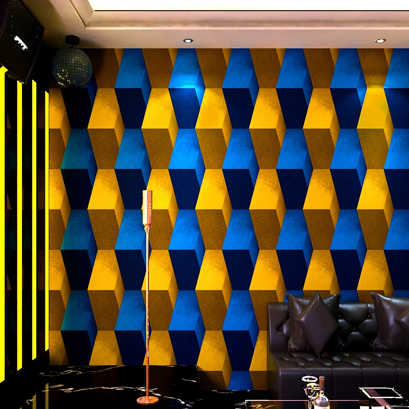 Modern 3D Brick Wallpaper Roll for Walls Personalized KTV Corridor Room Background Wall Paper papel de parede