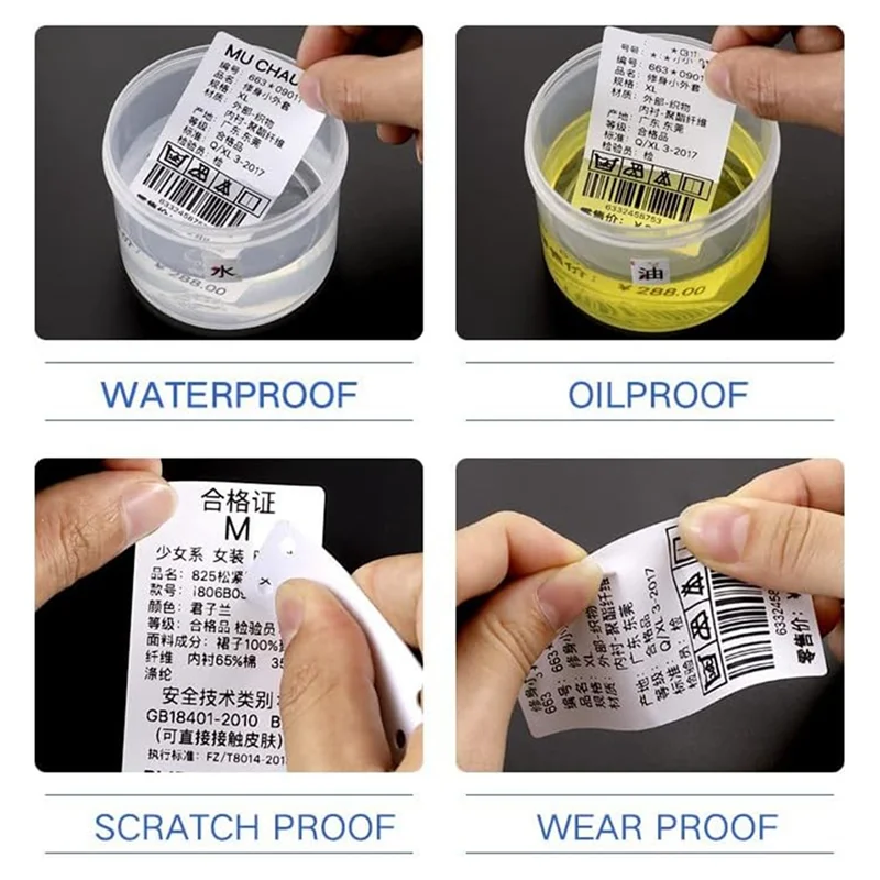 

Popular 3 Rolls White Label Paper White 50X30mm Compatible For B1 B21 B3S Label Maker Waterproof, Self-Adhesive Label Paper, Eas