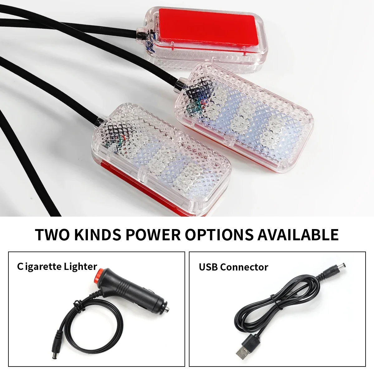 ملحقات السيارة الخفيفة للقدم ﻿ ضوء LED داخلي للسيارة مع مصابيح زخرفية لجو USB