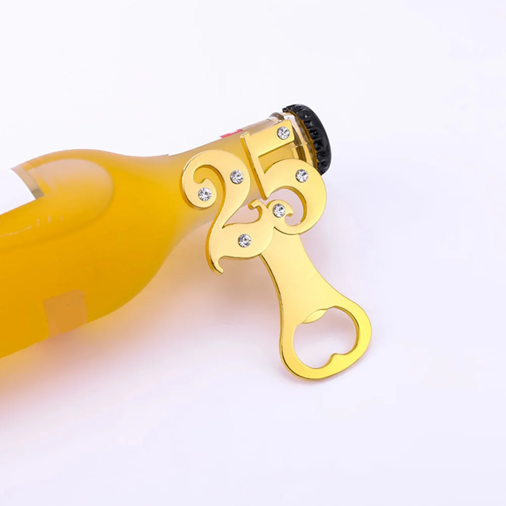 

2Pcs Creative Diamond Embedded Bottle Opener Sturdy Lightweight Practical Party Beer Tool Gifts Men Wedding Kitchen Bar Gadgets