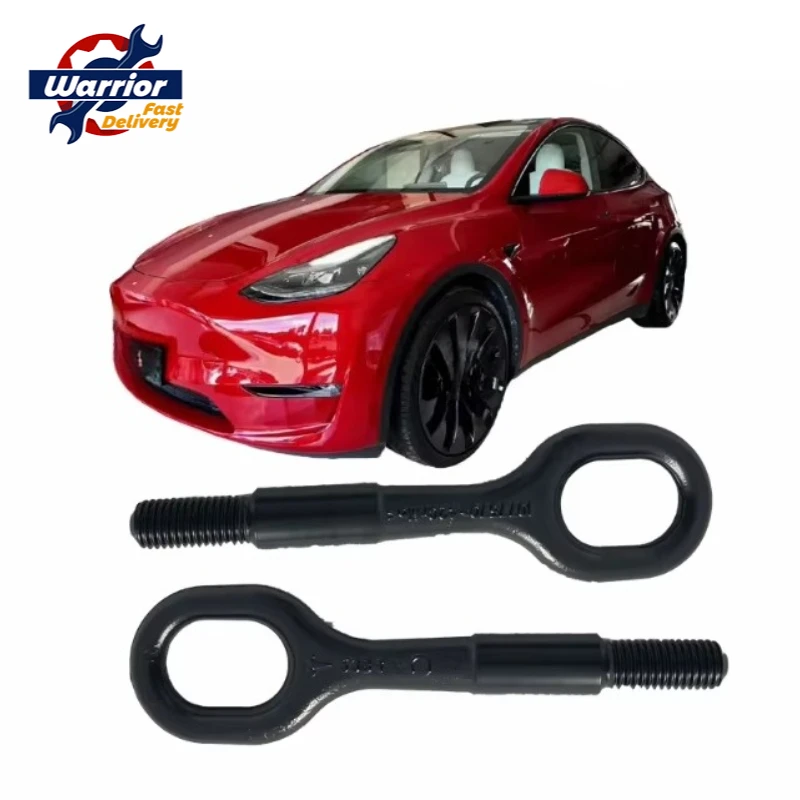 

1077570 1 шт. буксировочные крючки с черным покрытием, буксировочное кольцо переднего бампера для TESLA Model 3 Y S X 2017-2023