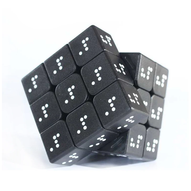 برايل سبيد كيوب 3x3x3 ألعاب ألغاز تعليمية خاصة للمكفوفين هدايا فريدة للأطفال والكبار والمراهقين تحدي الذكاء