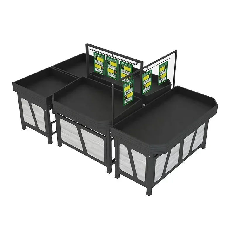

Supermarket Store Display Metal Wooden Fruit And Vegetable Stand Rack And Gondola Shelf For Sale