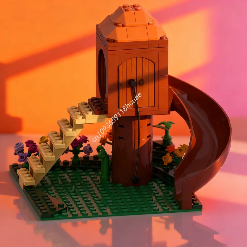 

124pcs MOC Minifig Scale Modular Treehousee Modulared Model Building Blocks Assemble DIY Toy Idea Education Christmas Gifts Kids