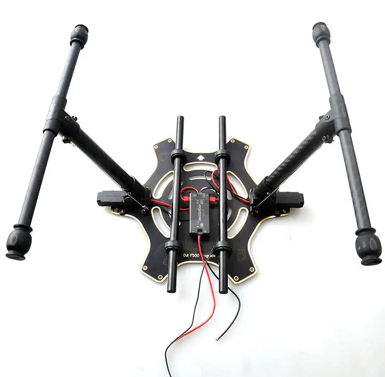 FPV Landing Gear System: Electric Retractable Upgrade Kit for DJI F550 Car with Integrated Center Frame & Gimbal Mount