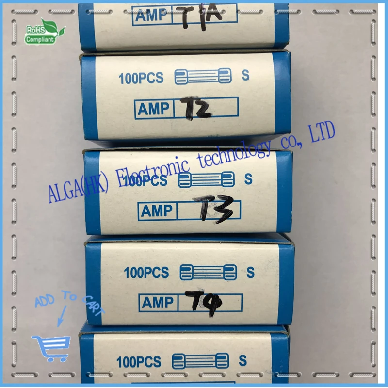 5X20 5 * 20 Delay Glass Tube Fuse T1A T2A T3A T4A T5A 250V slow blow unbundled 20PCS each one or choose one type 100pcs.