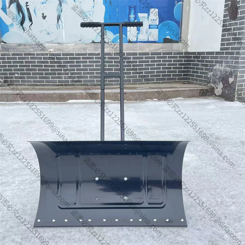 Suitable for Widening and Thickening Wheeled Snow Shovel Double Pole Hand Push Sanitation Property Road Snow Shovel Efficient