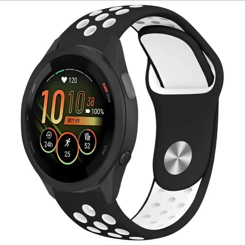 20mm 22mm 18mm Silicone Strap for Garmin Active 5/Vivoactive 5 Breathable Band Garmin Forerunner 55 965 165 265 265S/Venu 3 3/2S
