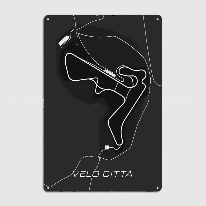 Velo Città Race Track Map Poster Metal Custom Sign Indoor Decor Pub Club Room Decoration Bar Posters Home Wall Decor