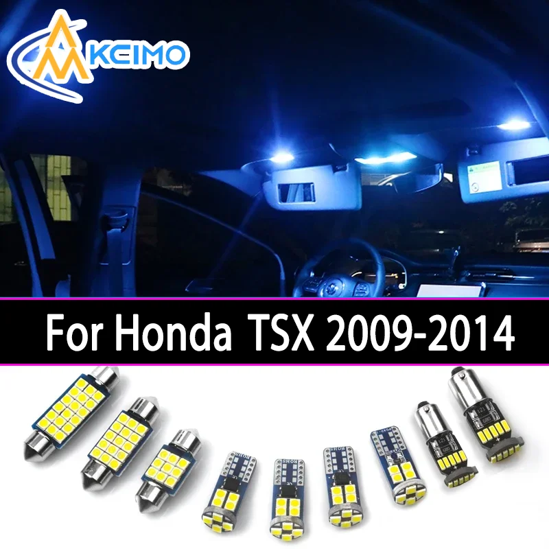 

Kcimo LED For Honda TSX 2009-2014 Premium Bright LED Interior Dome Map Trunk Light Kit Car Led Lamps Canbus