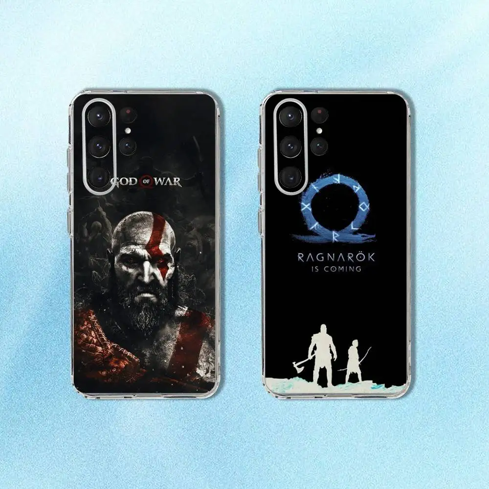 

God Of War Ragnarok game Phone Case For Samsung S24,30,21,22,23,20 FE,lite,PIus,Ultra,5G,Note,9,10 Transparent Cover