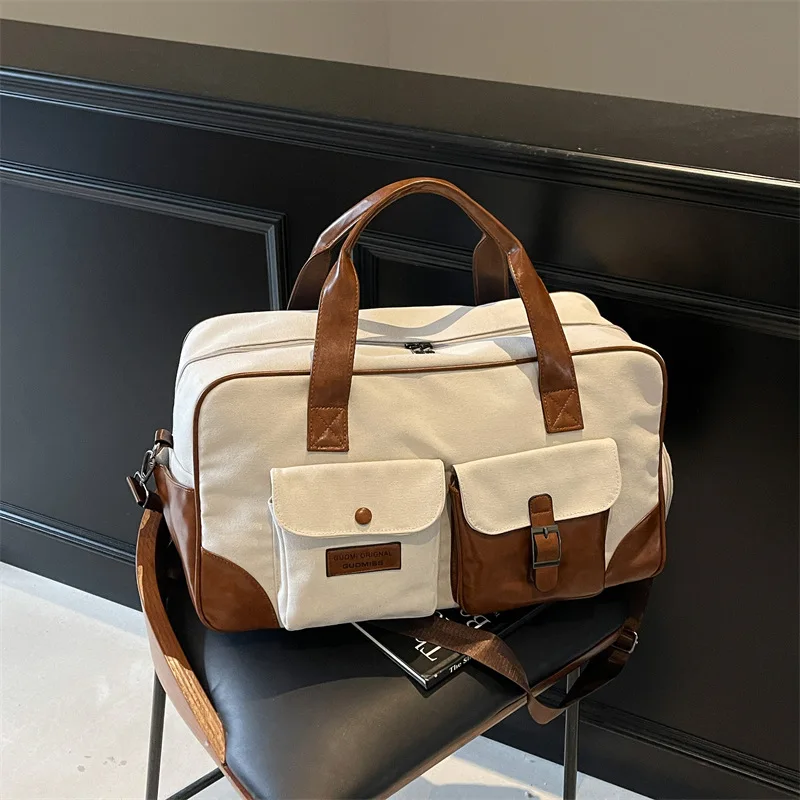 Sac de voyage en toile portable, compartiments secs et humides, sac de sport léger pour Fitness, grande capacité, sac à bagages pour courte course
