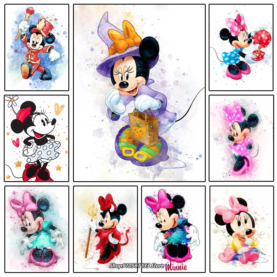 

New Full Round Disney Diamond Drawing Cartoon Mickey Mouse Cross Stitch 5D DIY Diamond Embroidery Mosaic Kit Home Decor DSN047