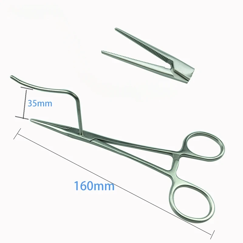 Pet Sterilization Pliers Ligation Fixed Forceps Stainless Steel Ovary Ligation Sterilization Forceps Veterinary Ligation Tool