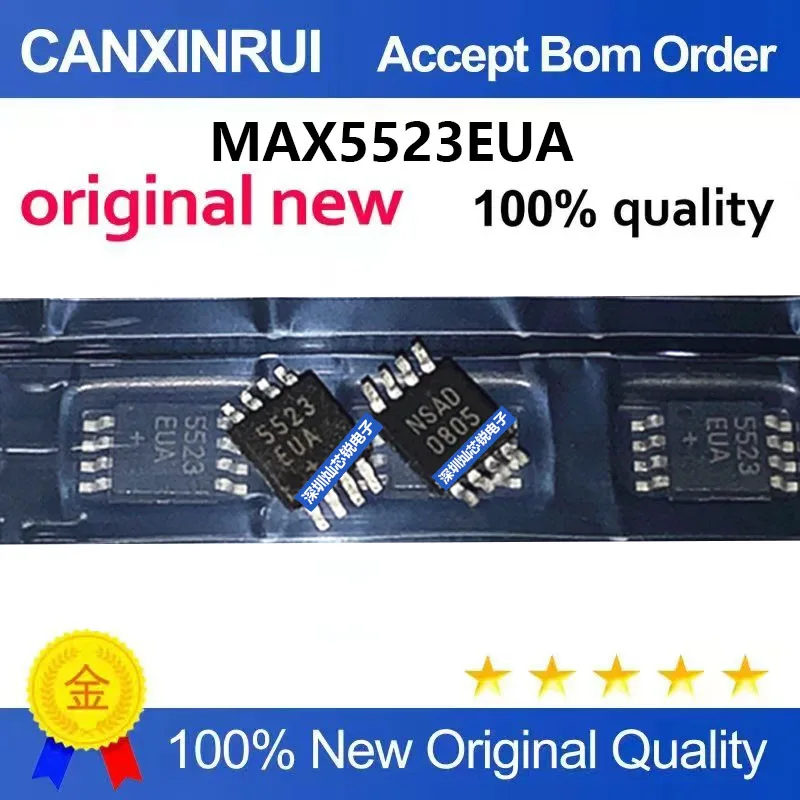 (5-100pieces)Brand new original MAX5523EUA MAX5523 SMD MSOP8 10-bit voltage output DAC chip