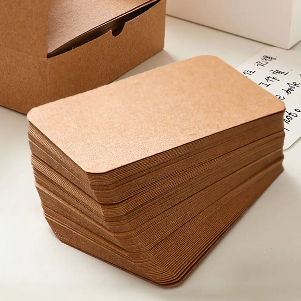 100pcs/box Wedding Business Cards DIY Kraft Paper Blank Card Greeting Invitation Card Sketch Graffiti Message Card Postcard