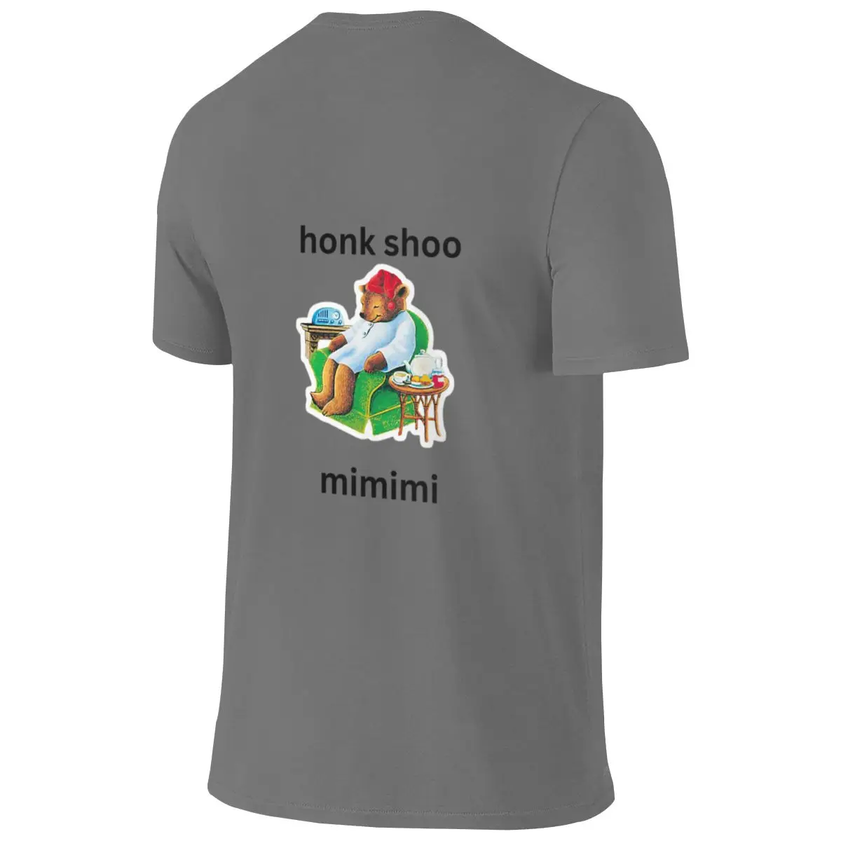 Sleepy Time Bear Not Easy To Deform Reversible T-shirt Light Outdoor Thin For Summer Cotton Tee