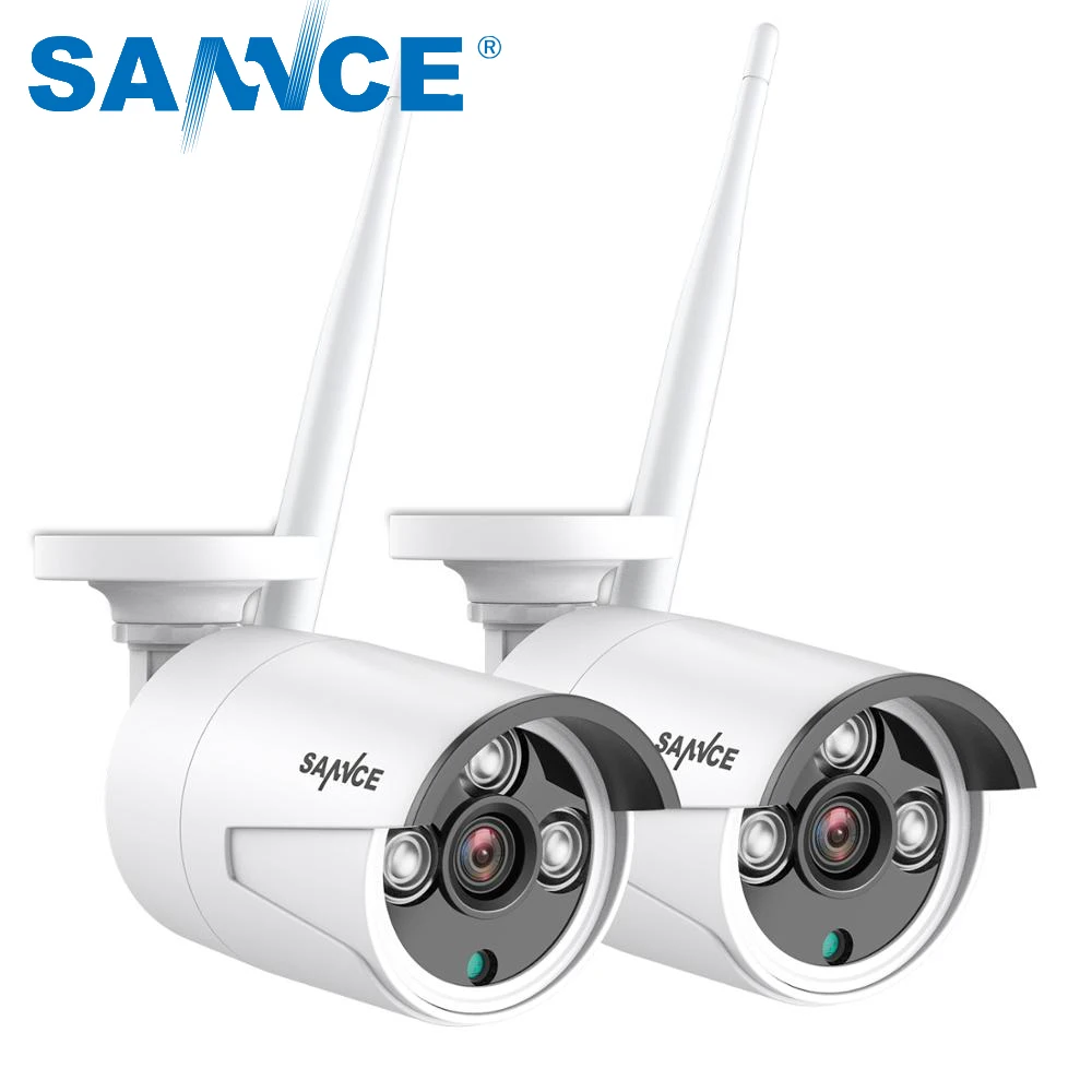 

SANNCE 2PCS 3MP WIFI IP Cameras With Smart IR P2P Outdoor Weatherproof Network Bullet EXIR Night Vision Email Alert Camera Kit