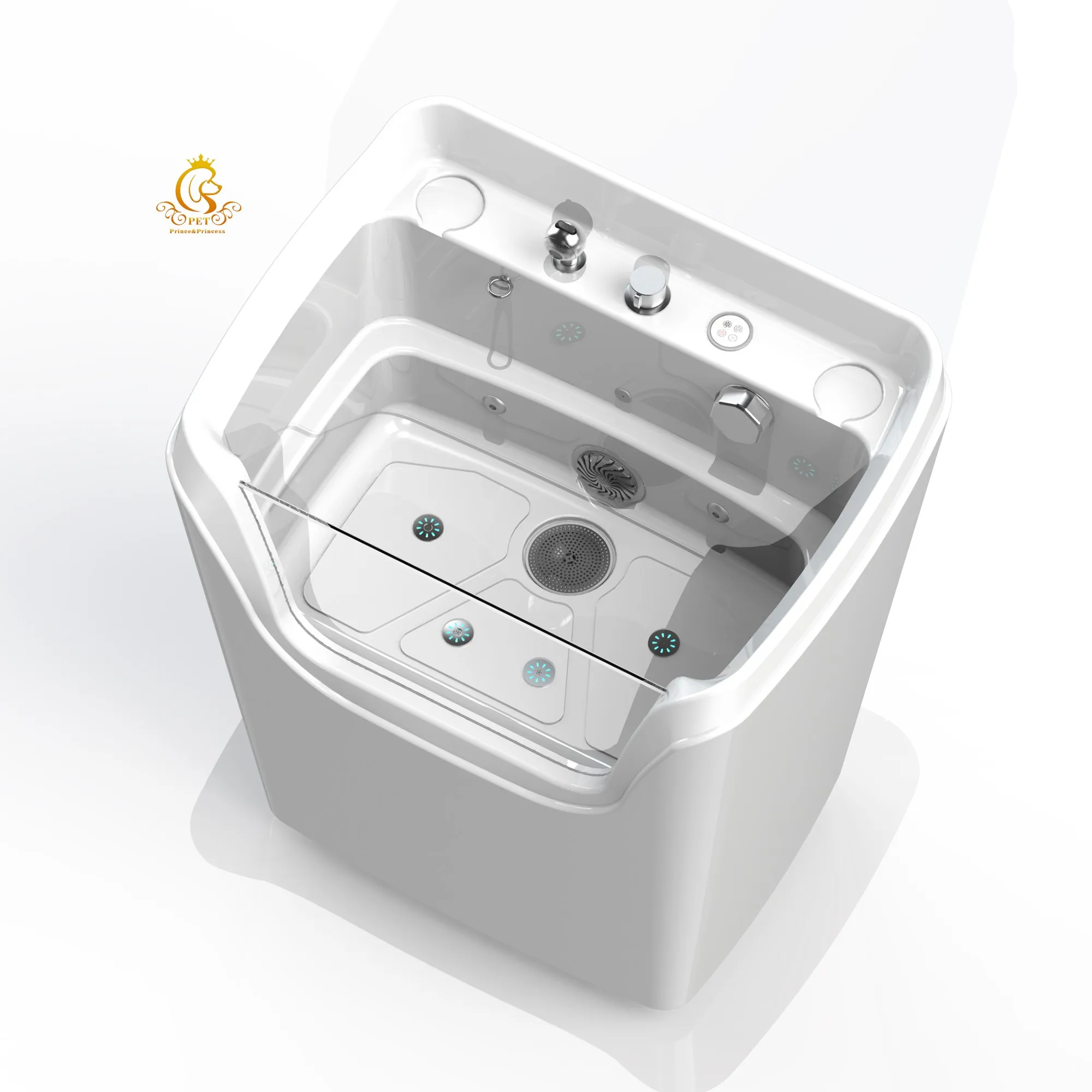 

Sustainable Pet Spa Tub for Pets Small Acrylic Bubble Bathtub for Dogs Cats and Small Animals