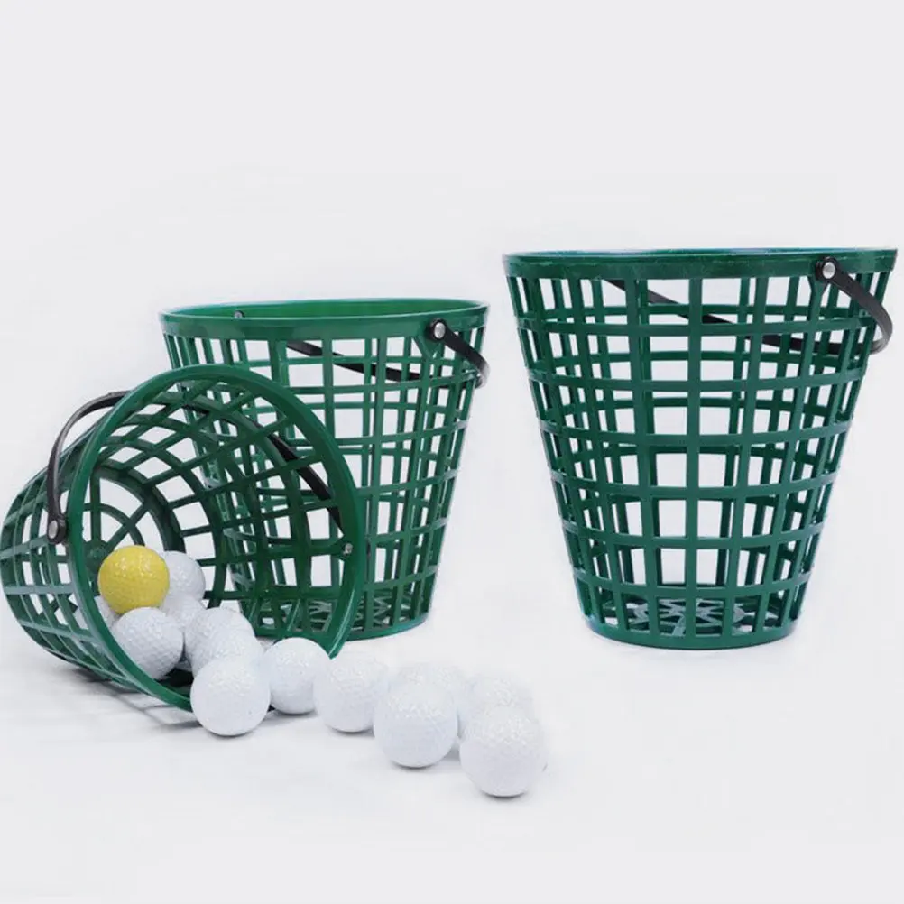 Portable Ball Storage Basket Heavy Load Capacity Plastic Golf Ball Container for Sports Club Driving Range Practice Sessions