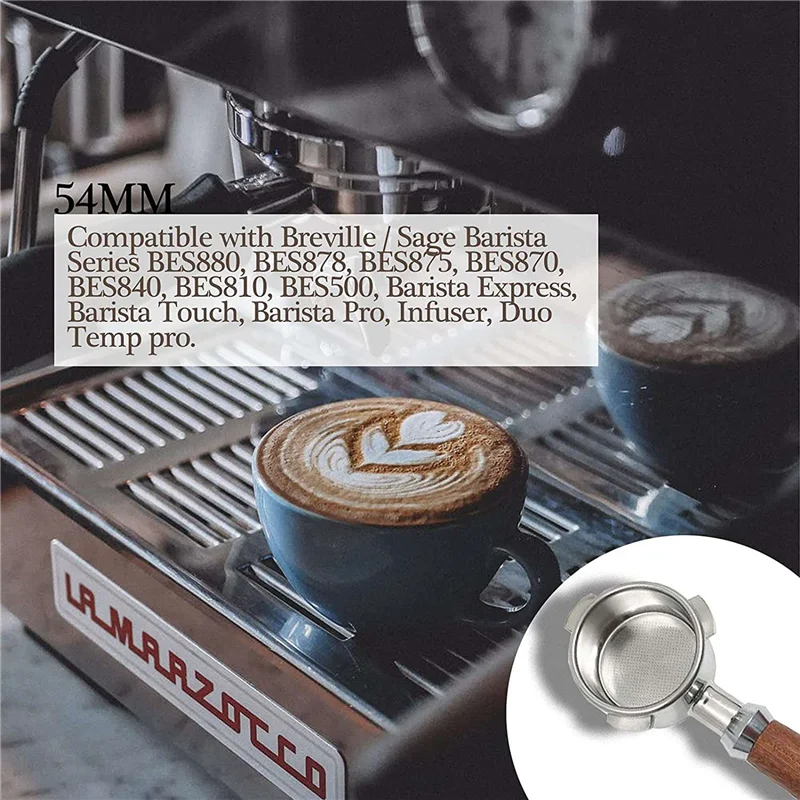 الصيف بيع 2 قطعة 54 مللي متر Portafilter بدون قاع لبريفيل باريستا اكسبرس BES870XL BES870BSXL BES878BSS BES880BSS BES840XL