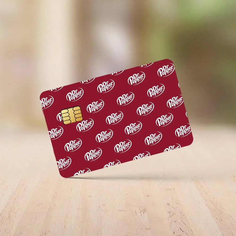 ملصقات بطاقات الائتمان D-Dr P-Pepper-s الأنيقة لحافلة البنك مترو 4 قطع غطاء فيلم هدية #6