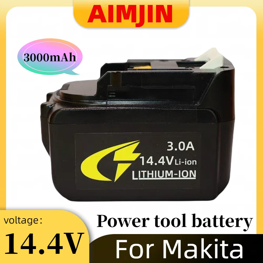 

14.4V 3000mAh Rechargeable Li-ion Battery For Makita 14V Power Tools 3.0Ah Batteries BL1460 BL1430 1415 194066-1