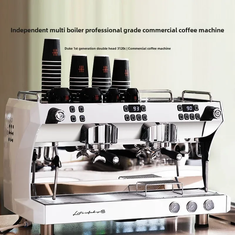 220V Semi-Automatic Dual Head Coffee Machine G3120C, Espresso, with Multi-Boiler Rotary Pump