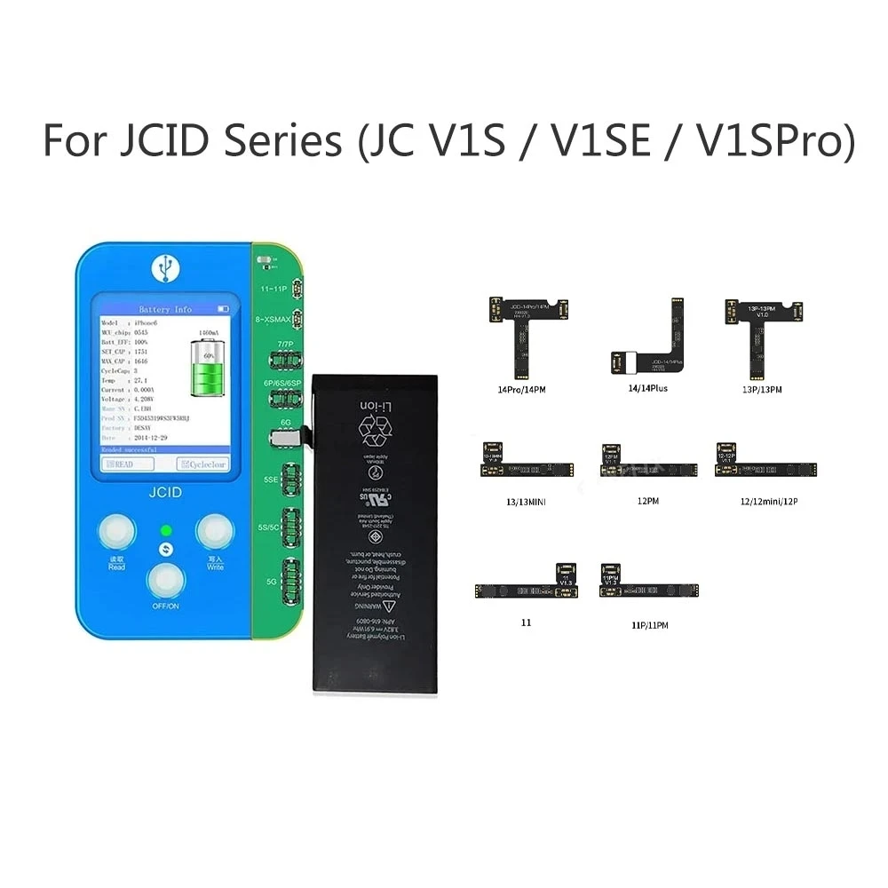 JCID JC V1SE  V1S Pro Battery Repair Flex Tag On For iPhone 11 12 13 14 15 Pro Max SE3 Removing Warning Battery External Cable