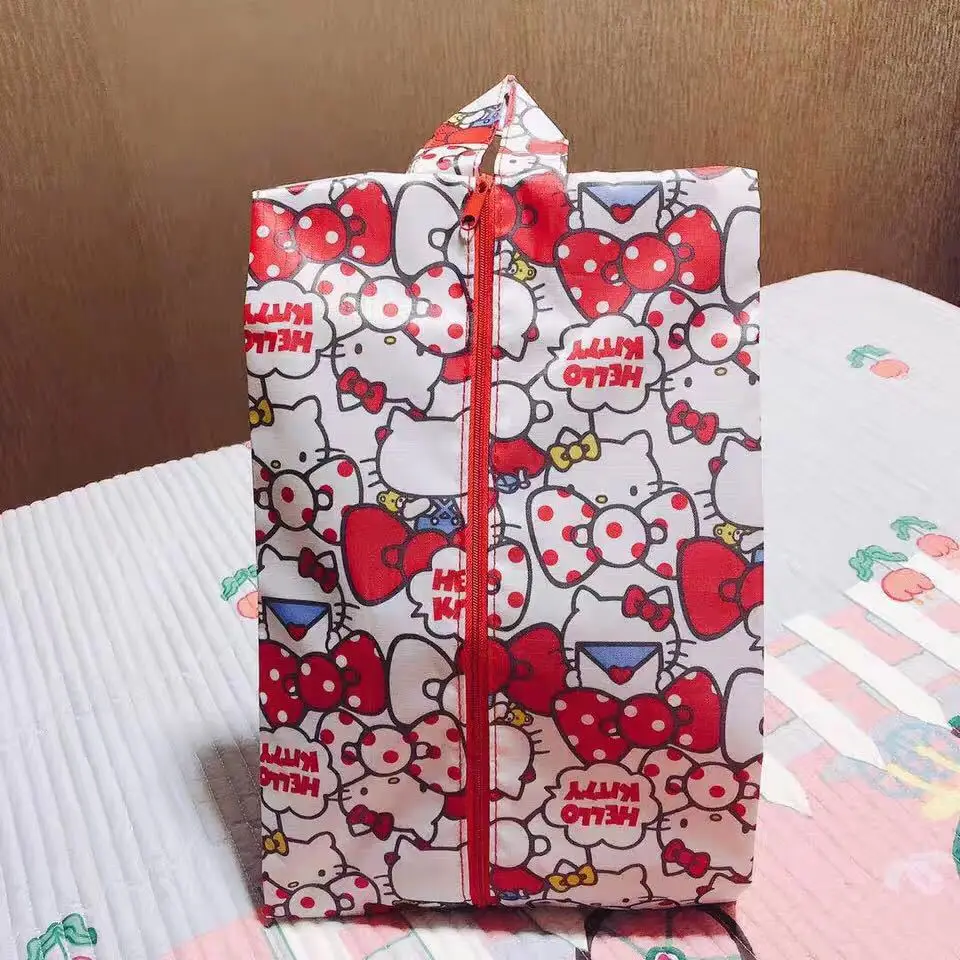 

Sanrio hello kitty cartoon Baker duck Melody Kuromi waterproof shoes towel clothing storage bag shoe bag handbag