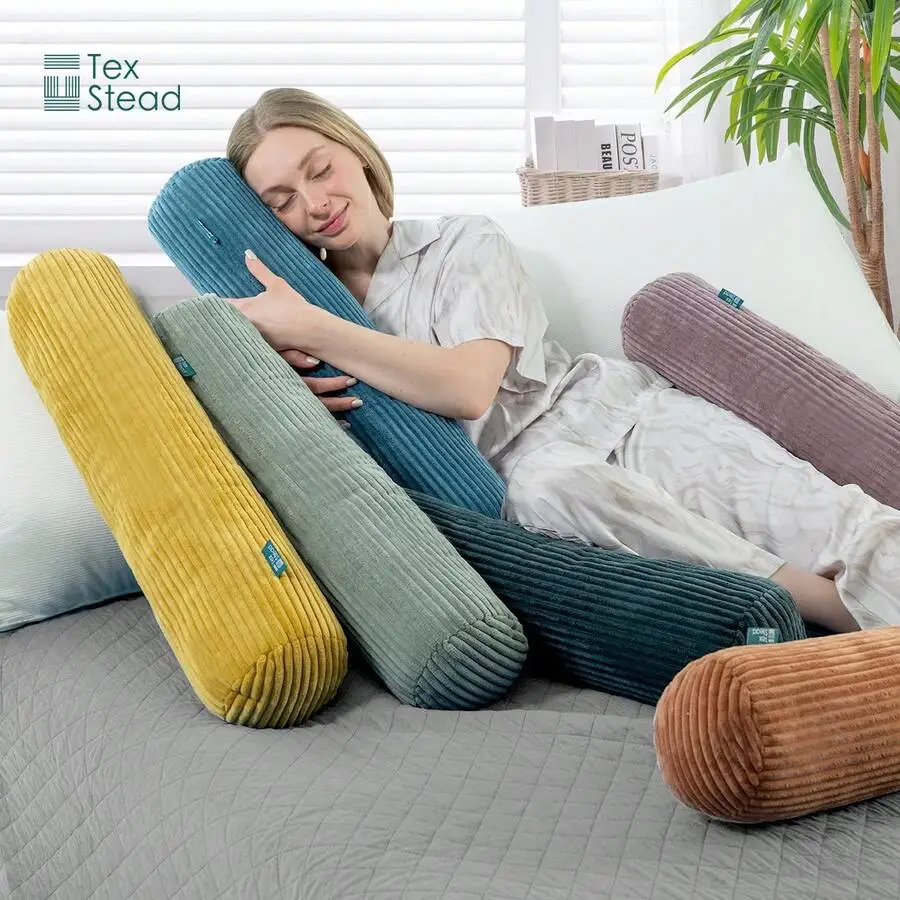Cylindrical Pillow, Multifunctional Coral Fleece Throw Pillow, Round Pillow, Suitable For Sleep, Leg, Back And Yoga Support, Ide