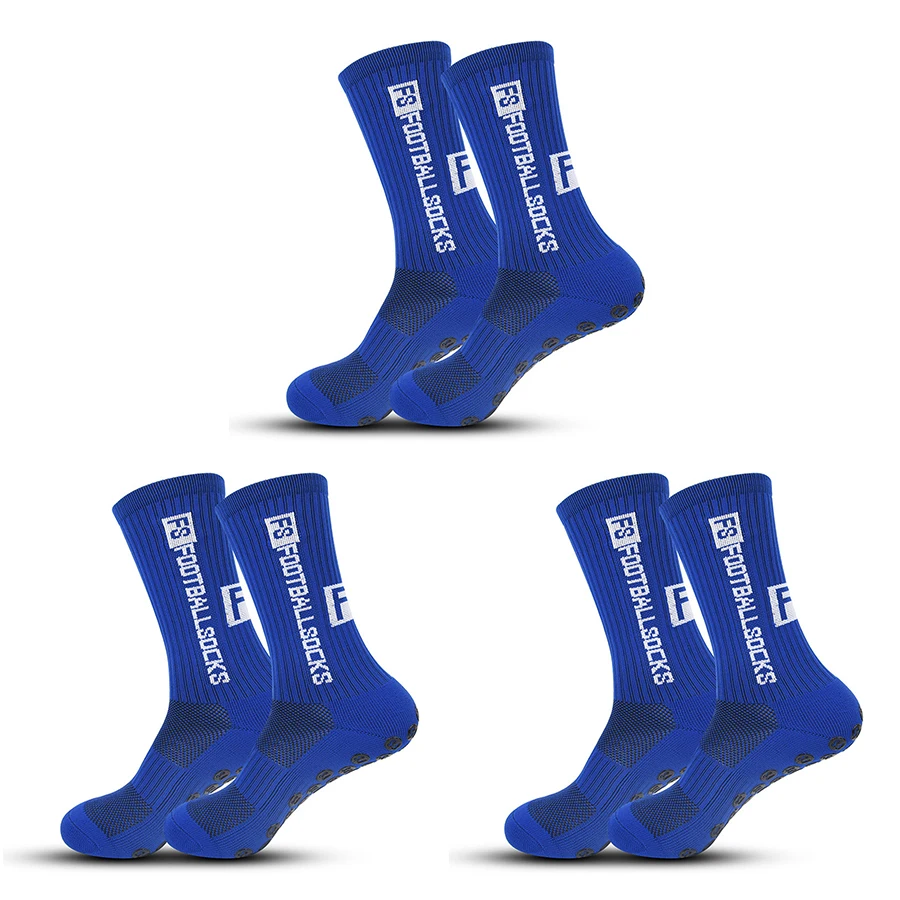 3 Pairs Of Football Socks Men And Women Sports Socks Non-slip Silicone Outdoor Soccer Socks Breathable Comfortable Tennis Socks