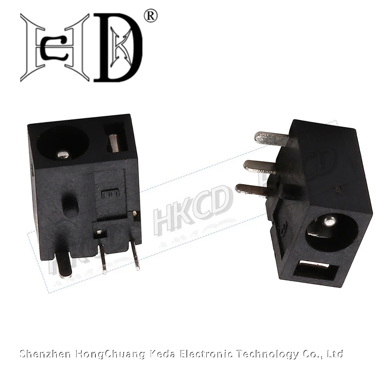 5PCS DC power supply DC-006B socket interface female head 3.5 * 1.3mm round pin 1.3DC power supply female socket three pin