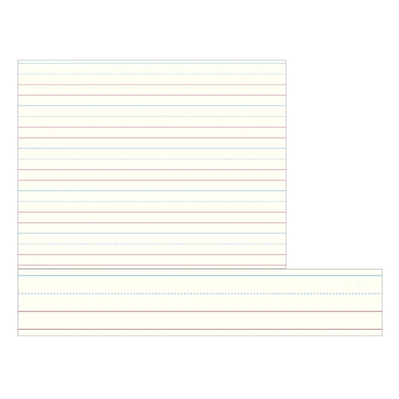 50 Sheets Ruled Sentence Strip Lined Paper for Handwriting Practice