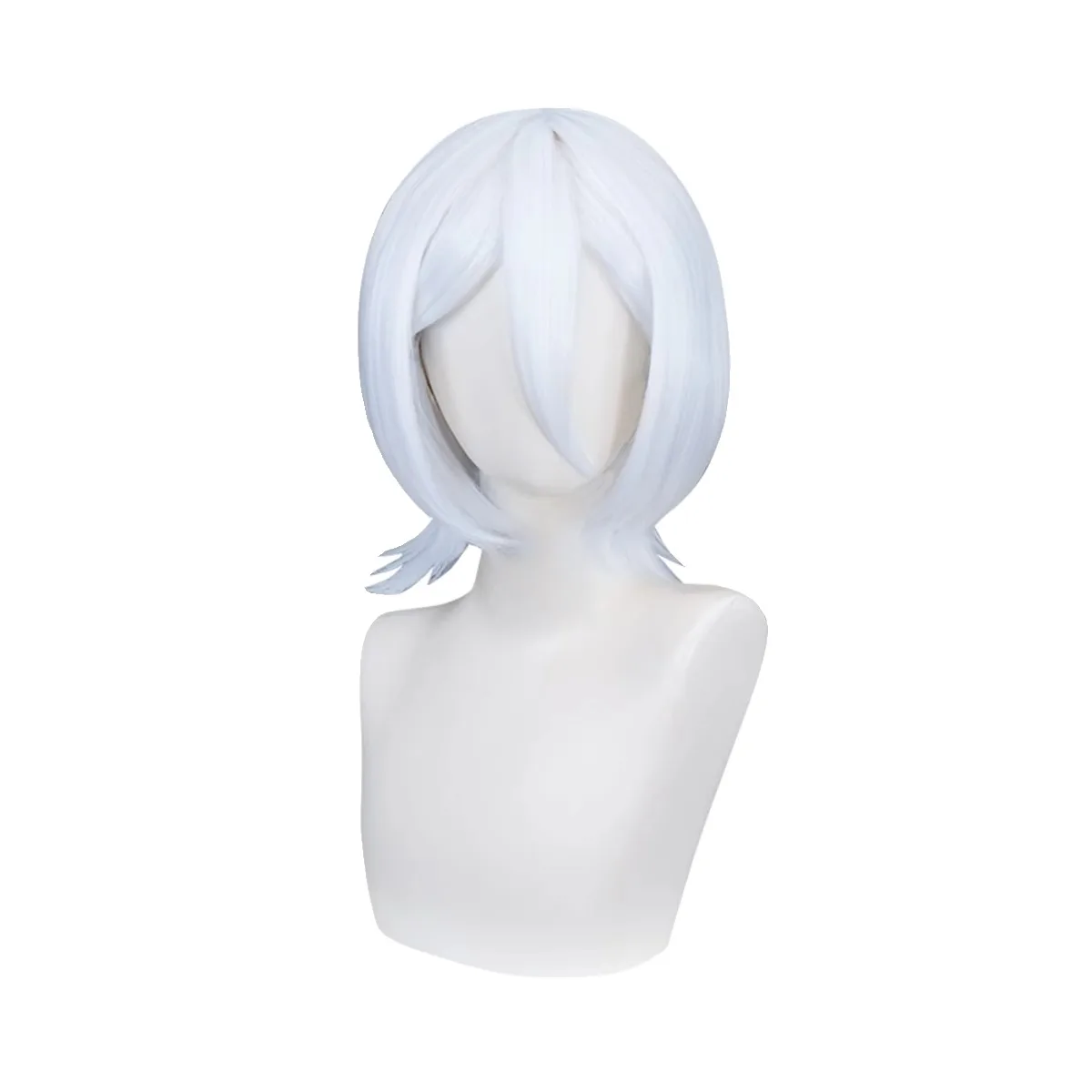 Bleach Kuchiki Rukia Bankai Cosplay Costume Hair Headwear Short Silver White Styled Halloween Party Wig
