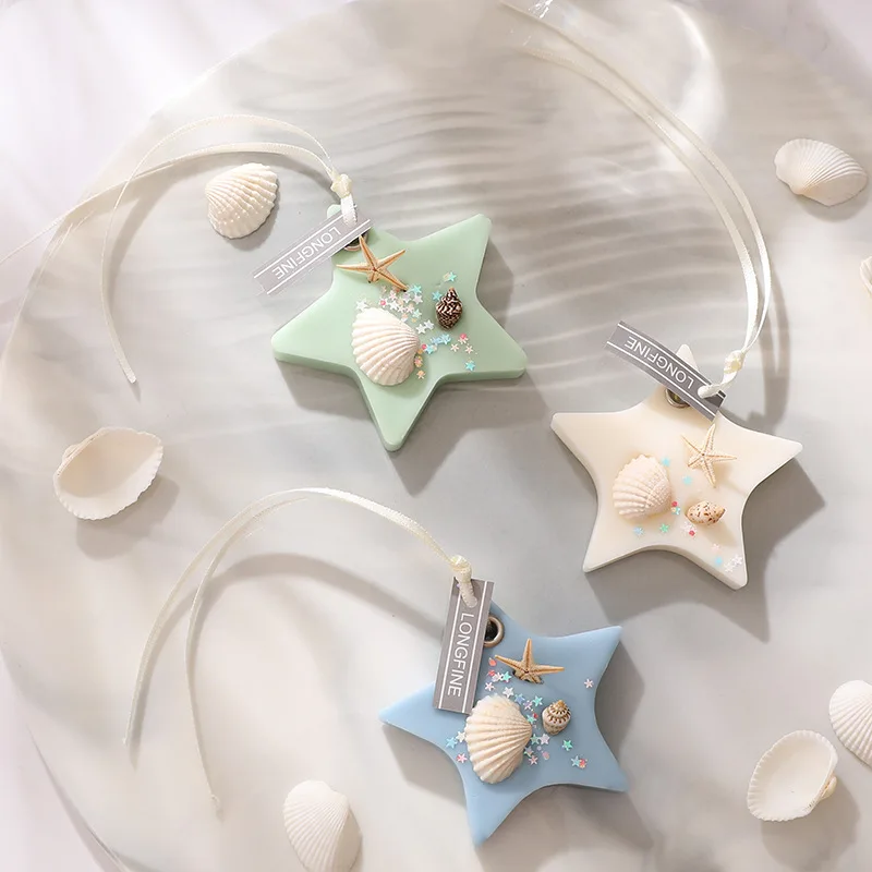 HUIBAOGE Starfish and shell wardrobe aromatherapy wax sheets, long-lasting fragrance, deodorizing, fresh scent for girls