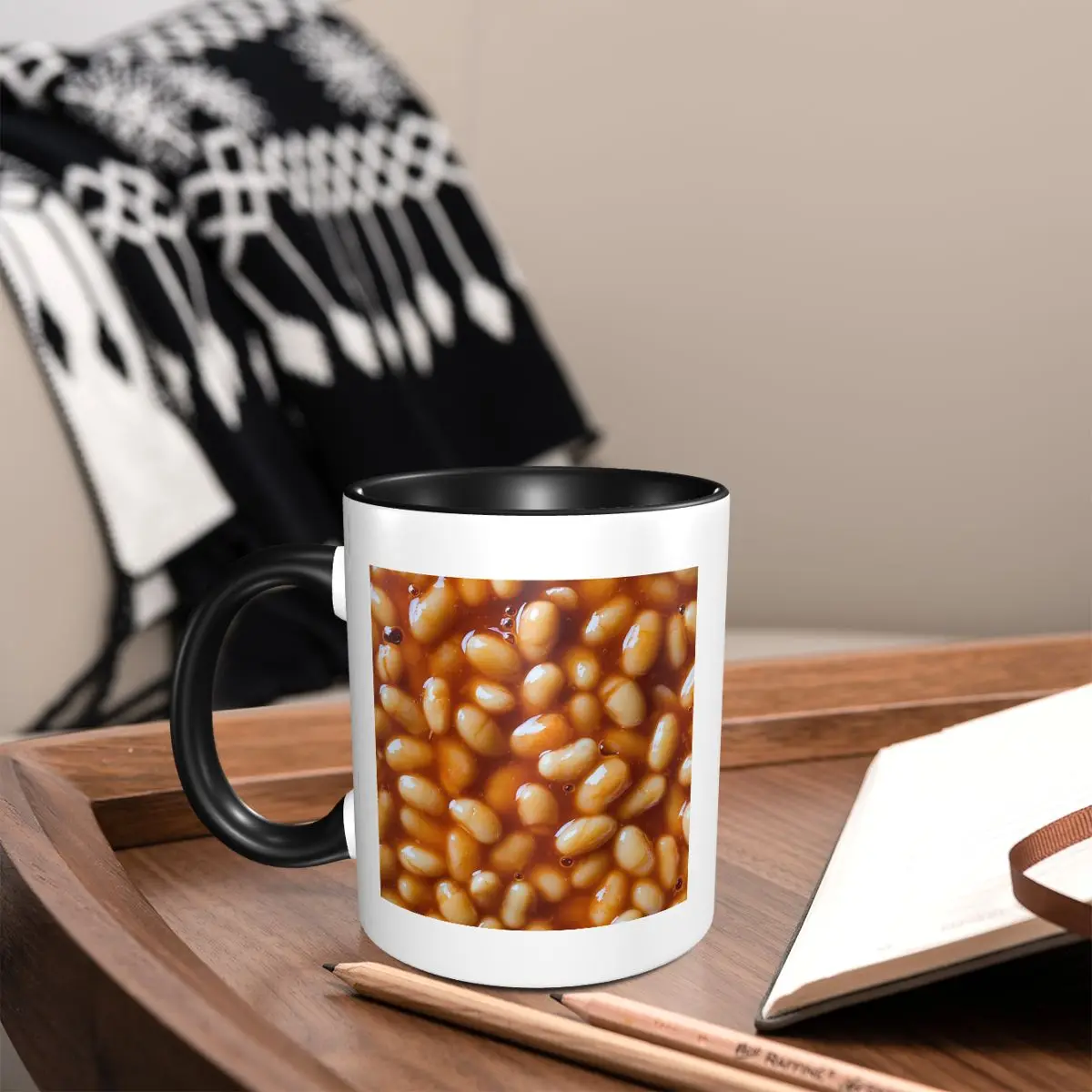 

Baked Beans Mug Funny Ceramic Coffee Cups Tea Mugs Milk Cup Drinkware Gifts for Friends