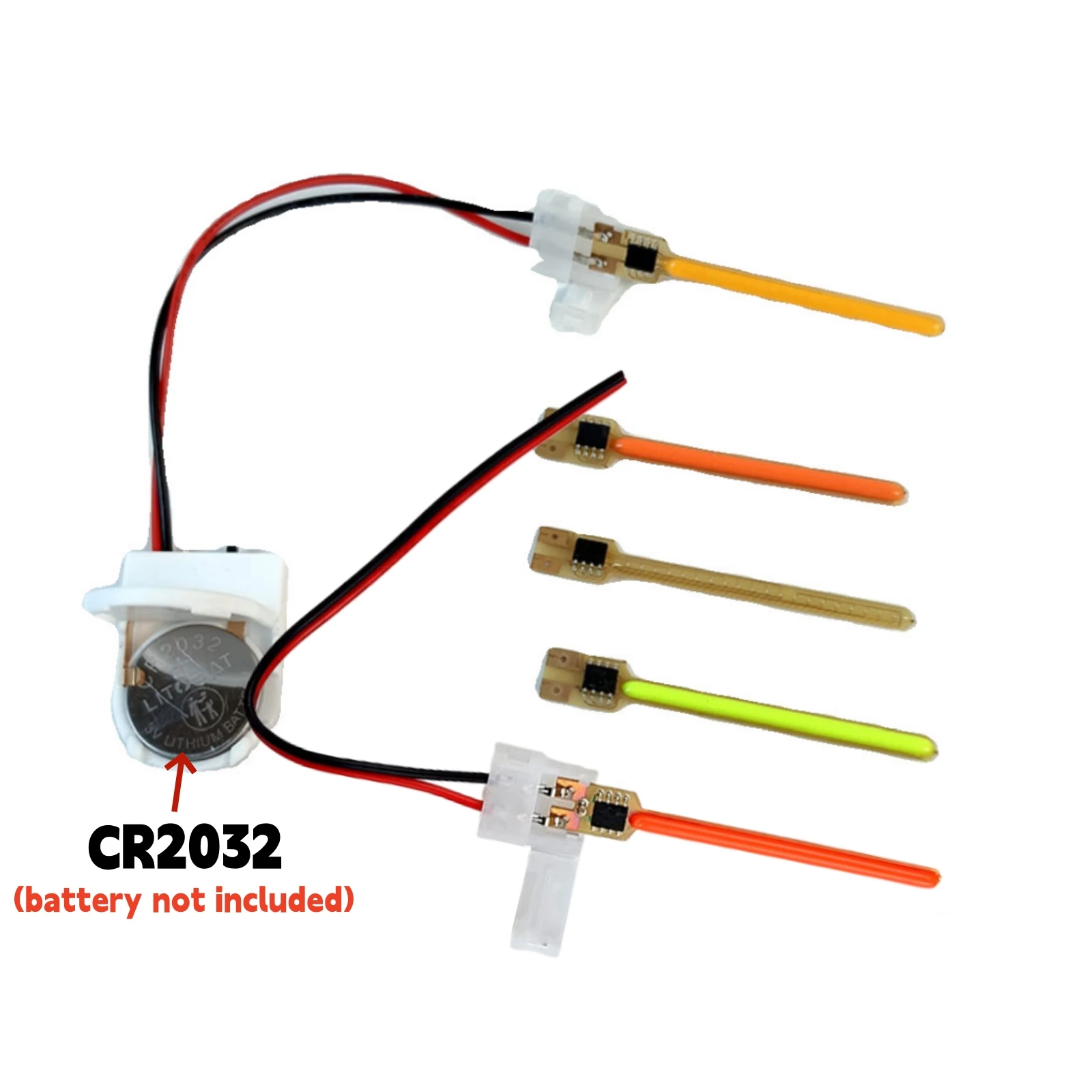 DC 3V 40mm 59mm 70mm Meteor Shower Flowing Water Lamp COB LED Filament with No Need Welding Buckle Wire/Battery Box Diodes Parts