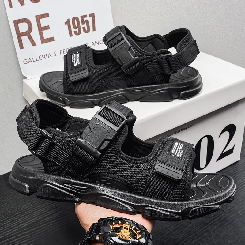 Men's New Summer Style Non-Slip Dual-Purpose Water-Resistant Casual Beach Slippers and Sandals