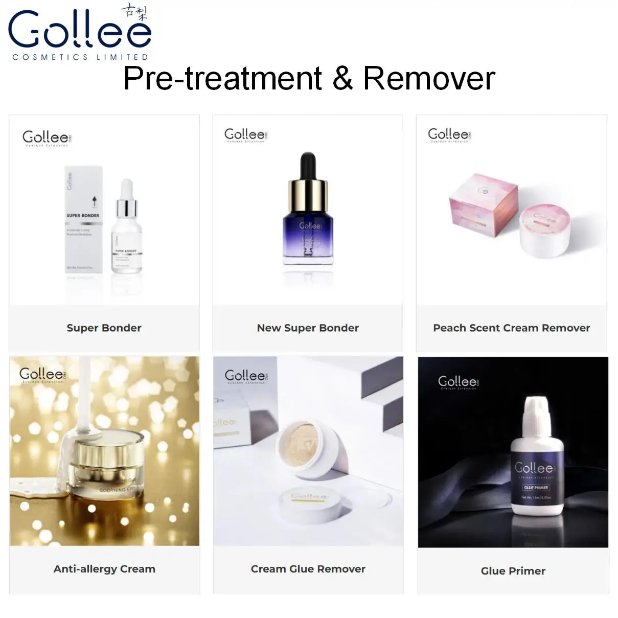 

Gollee 5ml Eyelash Extension Glue 0.5 Second Fast Drying False Eye Lash Extension Glue Gollee Super Bonder Eyelash Glue Primer