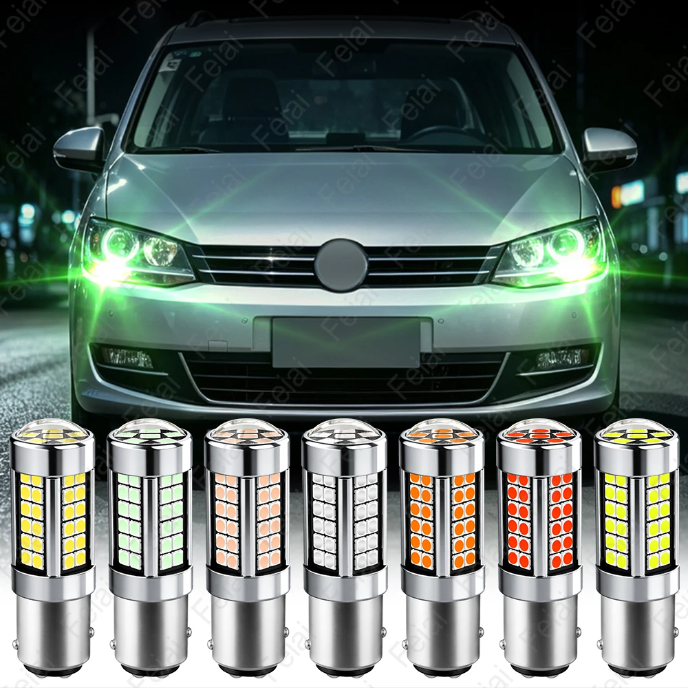 1157 BAY15D P21/5W LED Canbus Bulb Daytime Running Lights For Cars DRL LED Light Auto Lamp White Ice Blue Pink Red Yellow Green