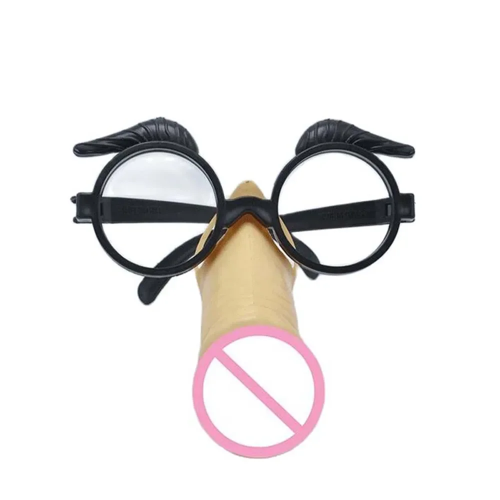 Hen Party Funny Long Nose Bachelor Party Supplies Willy Glasses Mask Bachelorette Party Decoration Plastic Penis Glasses Frame