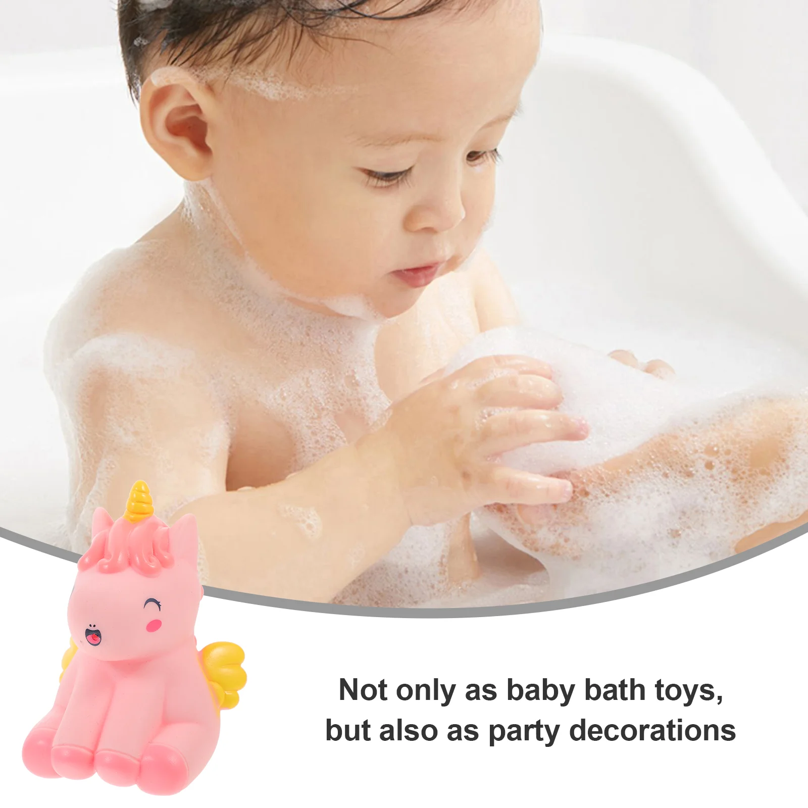 2 Pcs Baby Bath Toys Infant Water Spray Rubber Dinosaur Cartoon Shower Squeezable Toys for Kids Pool Party Gifts