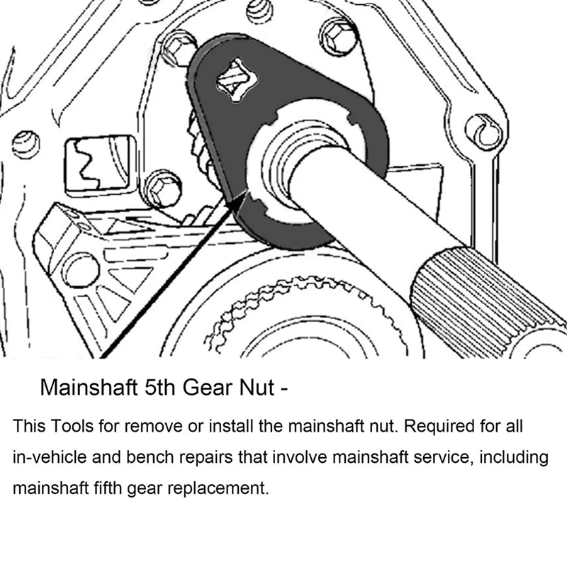 1/2 Inch Drive Mainshaft 5Th Gear Nut Wrench For 1994-2004 Dodge Cummins NV4500HD RAM V-10 & NV4500 4X4 29 Spline