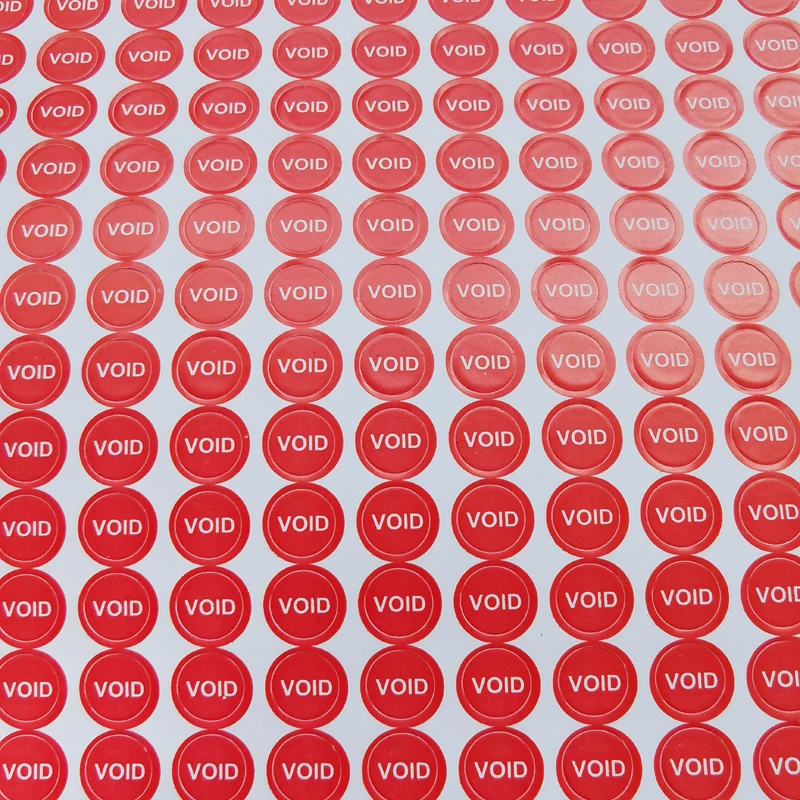 Blue/Red Round 5mm 500 PCs/Lot Fragile Paper VOID Sticker Guaranteed Tamper Warranty Seal for Mobile/Laptop/Ipad Repairment