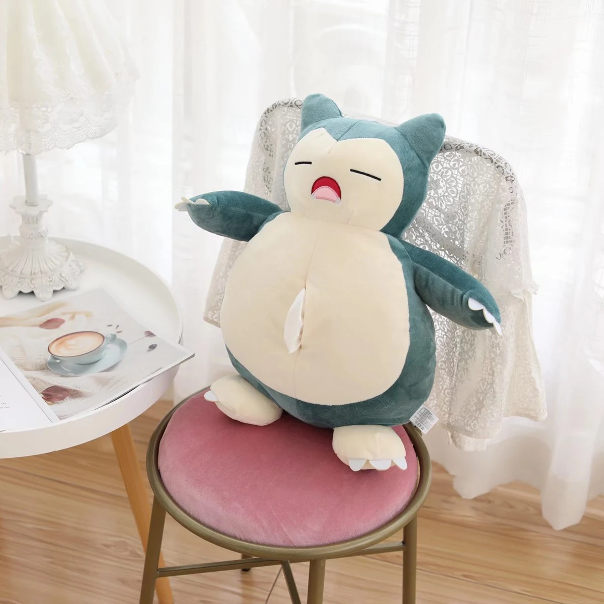 Cute Snorlax Tissue Case Box Desktop Pumping Tissue Storage Box Napkin Holder Paper Dispenser Home Toilet Car Tissue Case