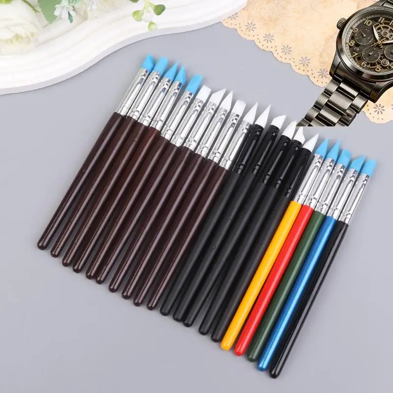 Hot Sale Dirt Remover Tool Kit Rubber Tips Watch Dial Cleaner Set For Cleaning Watch Hands Movement DIY Handmade Carving Tools