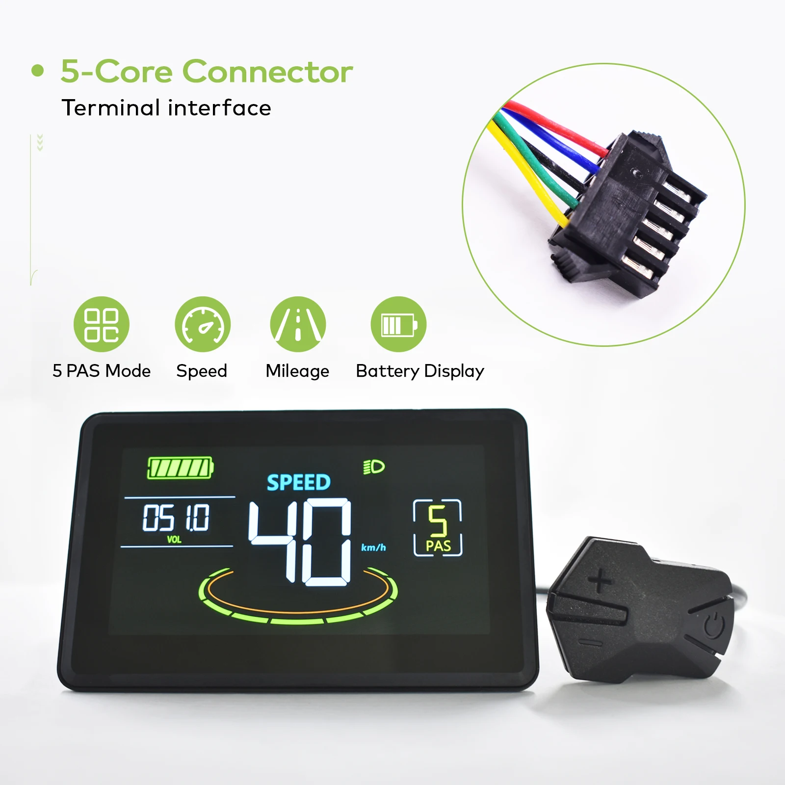 H6C Fietscomputer Groot Scherm Led Fietscomputer Kilometerteller Nauwkeurige Waterdichte Fietssnelheidsmeter E Fietsaccessoires - afbeelding 1